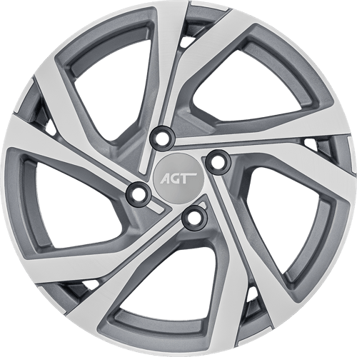 7.0X17" PCD 5X114 AGT Wheels 17156 ET45 67.10 mm Matt Gun Metal Diamond