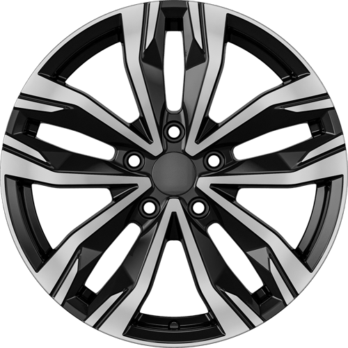 7.0X17" PCD 5X114 AGT Wheels 17276 ET42 66.10 mm Gloss Black Diamond