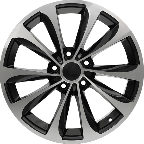 7.0X17" PCD 5X114 AGT Wheels 731-2  ET40 67.10 mm Black Diamond