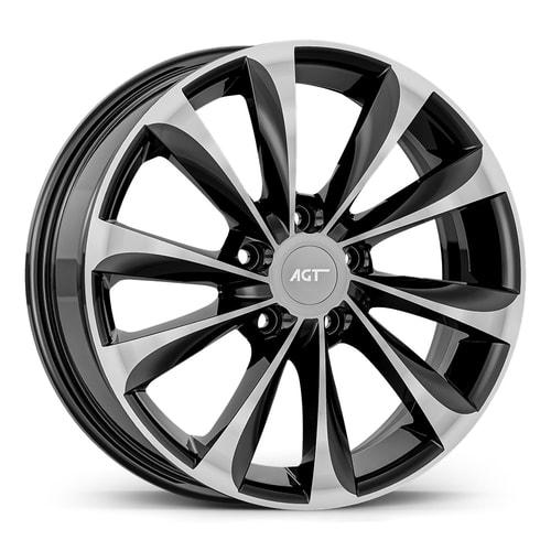 7.0X17" PCD 5X114 AGT Wheels 731-2 ET40 67.10 mm Black Diamond