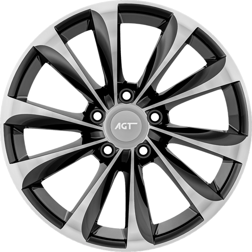 7.0X17" PCD 5X114 AGT Wheels 731-2 ET40 67.10 mm Black Diamond