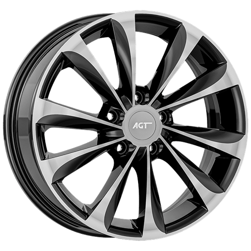 7.0X17" PCD 5X114 AGT Wheels 731-2 ET40 67.10 mm Black Diamond