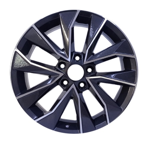 7.0X17" PCD 5X114 FD Wheels 17128 GUN METAL DIAMOND ET35 60.1 mm