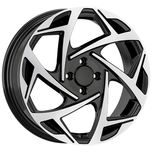 7.0X17" PCD 5X115 AGT Wheels 17290 ET45 70.20 mm Gloss Black Diamond
