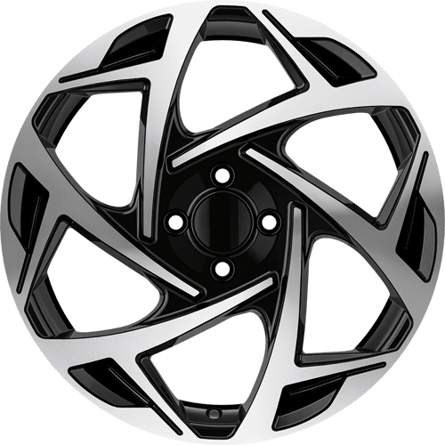 7.0X17" PCD 5X115 AGT Wheels 17290 ET45 70.20 mm Gloss Black Diamond