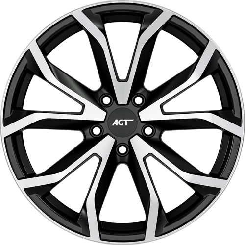 7.0X17" PCD5X105 AGT Wheels 734-2 ET38 Matt Black Diamond 56.6 mm