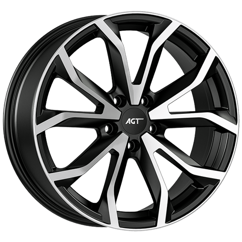7.0X17" PCD5X105 AGT Wheels 734-2 ET38 Matt Black Diamond 56.6 mm
