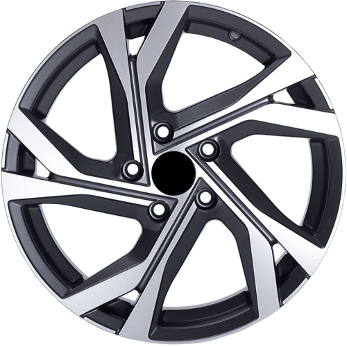 7.0X17" PCD5X114 AGT Wheels 156 ET35 Black Diamond 73.1 mm