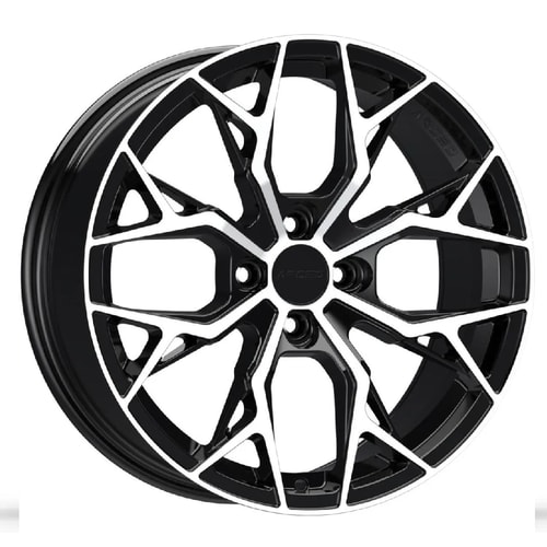 7.5X17" PCD 4X100 Arceo Wheels  M01 ET35 73.1 mm BLACK DIAMOND