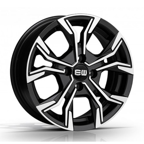 7.5X17" PCD 4X100 Elit Jant EJ12 BLACK LIP POLISH ET38 67.1 mm