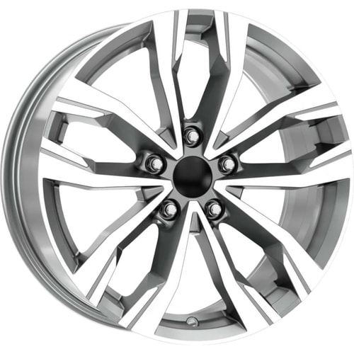 7.5X17" PCD 4X100 Kormetal DY747 GUN  METAL  DIAMOND ET40 60.1 mm