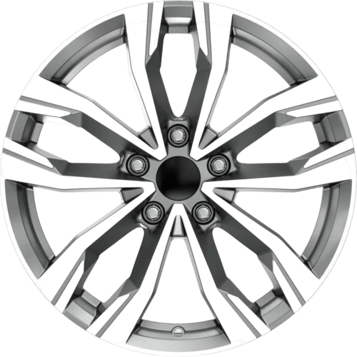 7.5X17" PCD 4X100 Kormetal DY747 GUN  METAL  DIAMOND ET40 60.1 mm