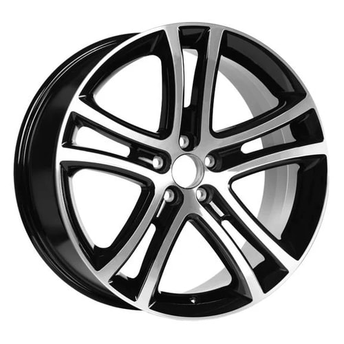 7.5X17" PCD 5X100 EMR Wheels S1035-05 ET35 73.10 mm Deep Black Diamond Gloss