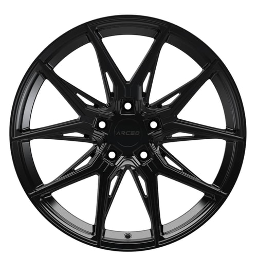 7.5X17" PCD 5X108 Arceo Wheels 17141 BLACK VALENCIA ET35 73.1 mm