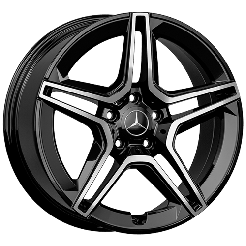 7.5X17" PCD 5X112 AGT Wheels 17273 ET42 66.60 mm Gloss Black Diamond