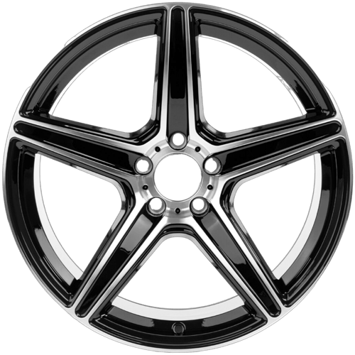 7.5X17" PCD 5X112 AGT Wheels 738  ET35 72.6 mm Black Diamond