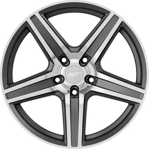 7.5X17" PCD 5X112 AGT Wheels 738  ET35 72.7 mm Titanium Diamond