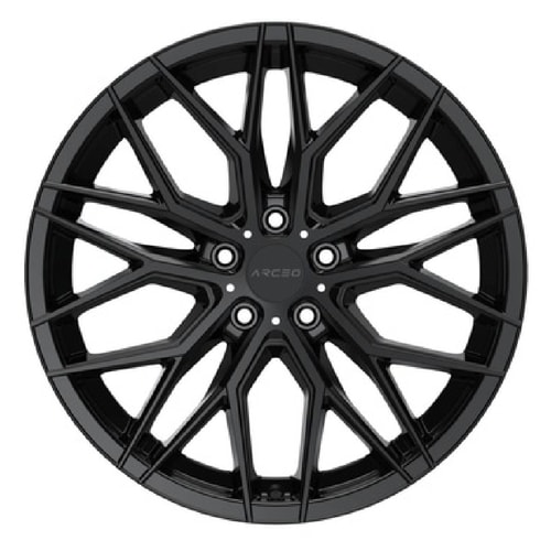 7.5X17" PCD 5X112 Arceo Wheels 17141 BLACK VALENCIA ET35 73.1 mm