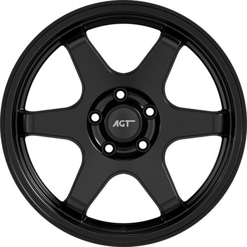 7.5X17" PCD 5X114 AGT Wheels 737  ET42 72.60 mm Gloss Black
