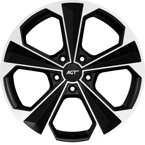 7.5X18" PCD 5X112 AGT Wheels 18204 ET50 67.10 mm Matt Black Diamond