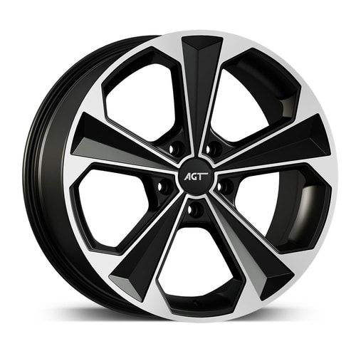 7.5X18" PCD 5X112 AGT Wheels 18204 ET50 67.10 mm Matt Black Diamond