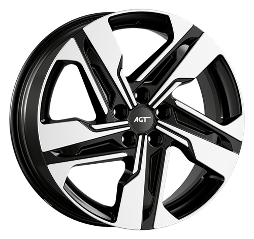 7.5X19" PCD 5X112 AGT Wheels 19204-EV01 ET42 72.60 mm Matt Black Diamond