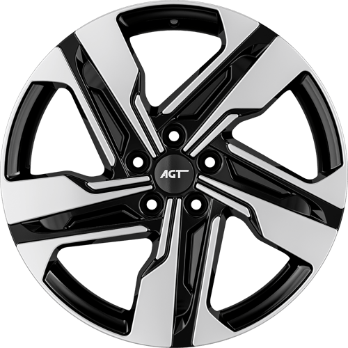 7.5X19" PCD 5X114 FD Wheels 19204 EV01 ET49.5 67.1 mm Black Diamond