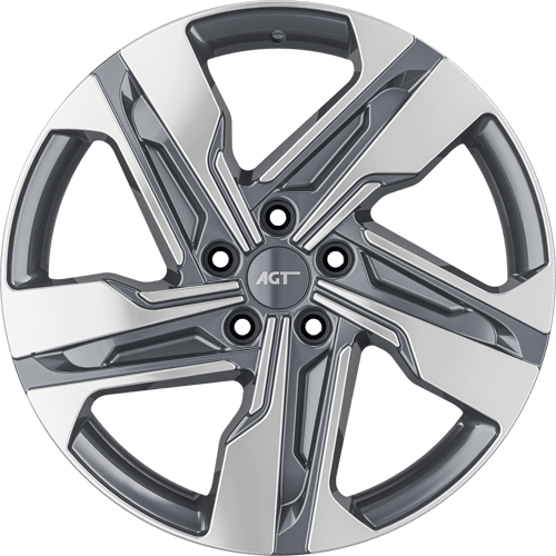 7.5X19" PCD5X114 AGT Wheels 19204 ET60.1 Gun Metal Diamond 60.1 mm