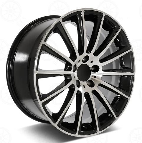 7.0X16" PCD 5x112 Truva Wheels 1017 Black Finish ET35 66.6 mm