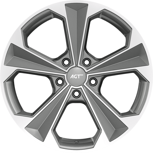 8.0X18" PCD 5X108 AGT Wheels 18062 ET38 72.60 mm Silver Diamond