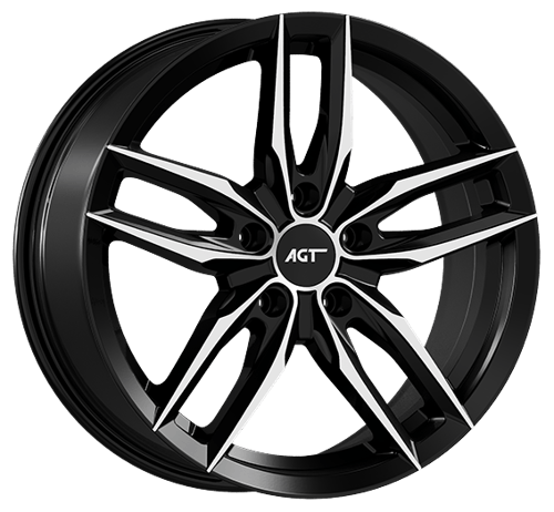 8.0X18" PCD 5X108 AGT Wheels 18172-1 ET45 72.60 mm Black Diamond