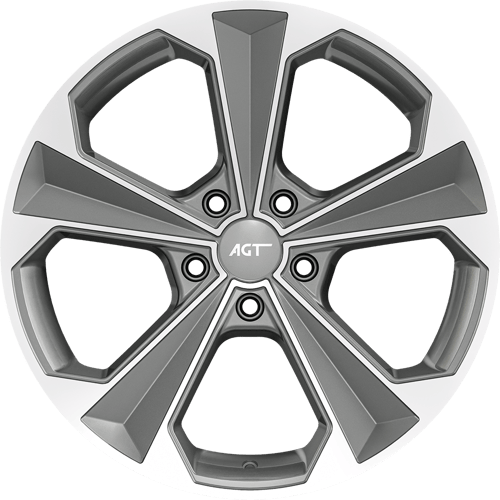 8.0X18" PCD 5X112 AGT Wheels 18062 72.60 mm Silver Diamond