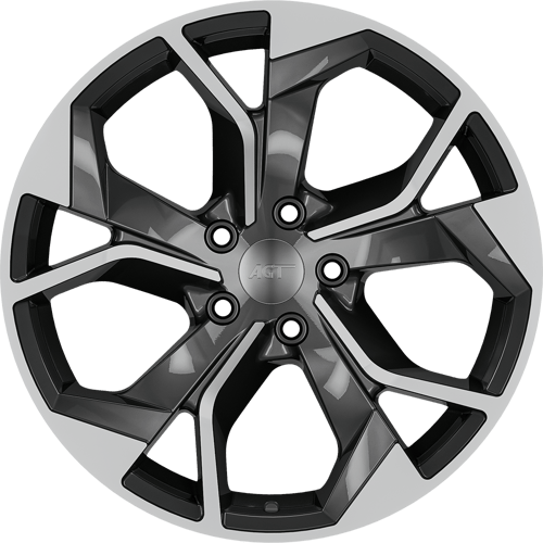 8.0X18" PCD 5X112 AGT Wheels 18252 ET35 66.50 mm Black Diamond
