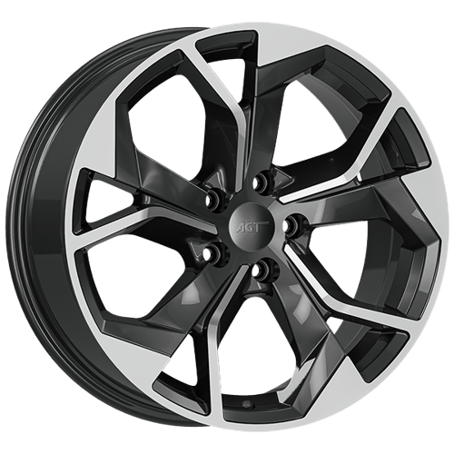 8.0X18" PCD 5X112 AGT Wheels 18252 ET35 66.50 mm Black Diamond