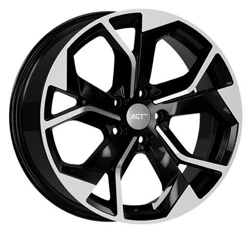 8.0X18" PCD 5X112 AGT Wheels 18252 RS-01 ET35 66.50 mm MATT BLACK DIAMOND