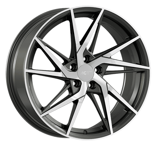 8.0X18"PCD 5X112 AGT Wheels 18259 Fer-R02 ET35 Titan Diamond 72.60 mm