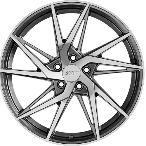 8.0X18"PCD 5X112 AGT Wheels 18259 Fer-R02 ET35 Titan Diamond 72.60 mm