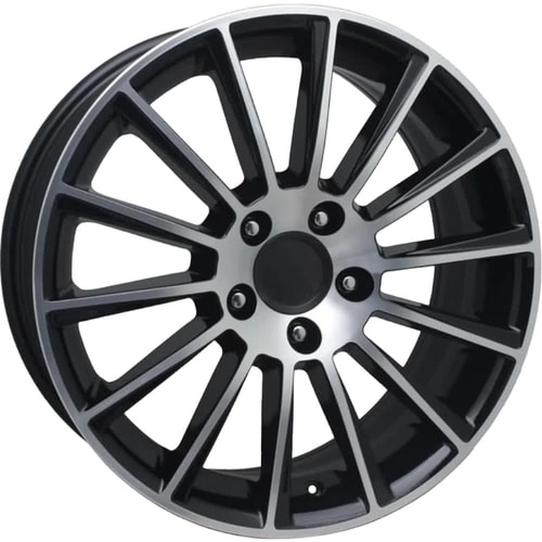 8.0X18" PCD 5X112 EMR Wheels EMR-EW02-07 ET45 BLACK DIAMOND 66.6 mm