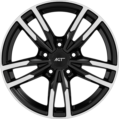 8.0X18" PCD 5X114 AGT Wheels 10061  ET50 60.10 mm Black Diamond