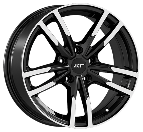 8.0X18" PCD 5X114 AGT Wheels 10061  ET50 60.10 mm Black Diamond