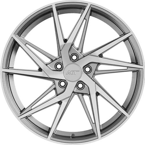 8.0X18" PCD 5X114 AGT Wheels 18259 Fer-R02 ET35 Silver Diamond 72.60 mm