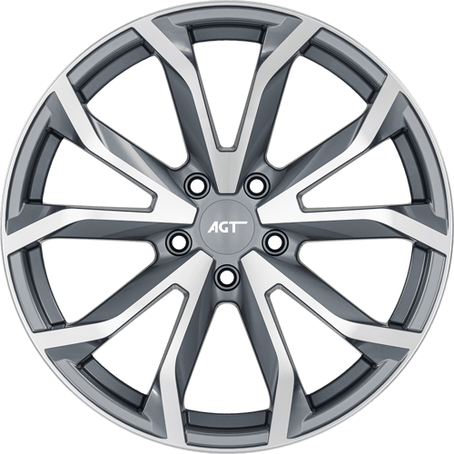 8.0X18" PCD 5X114 FD Wheels 834-2 GUN METAL DIAMOND ET35 60.1 mm