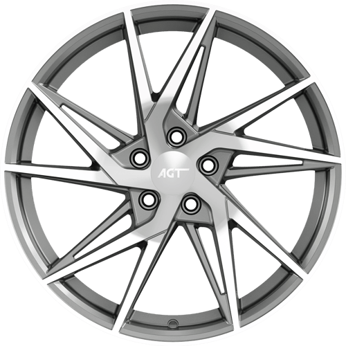 8.0X18" PCD 5x115 AGT Wheels 18259 ET38 70.20 mm Silver Diamond