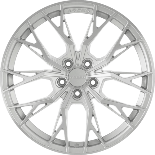 8.0X18" PCD 5X120 Arceo Wheels  18239 ET35 72.6 mm SILVER DIAMOND ROMA