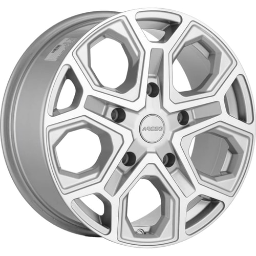 8.0X18" PCD 5X120 Arceo Wheels ARC-LT2-10 ET50 Silver Diamond 65.1 mm
