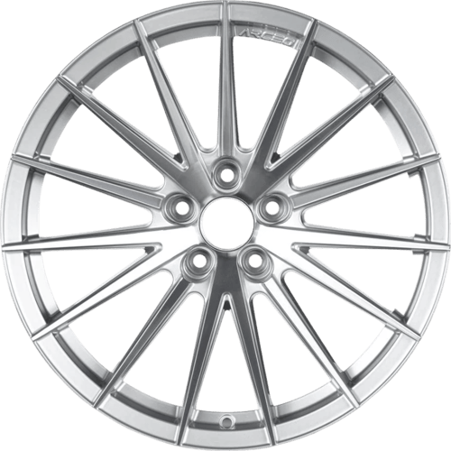 8.0X18" PCD 5X120 Arceo Wheels ARC-S1013-14 ET35 Silver Diamond Lisbon 72.6 mm
