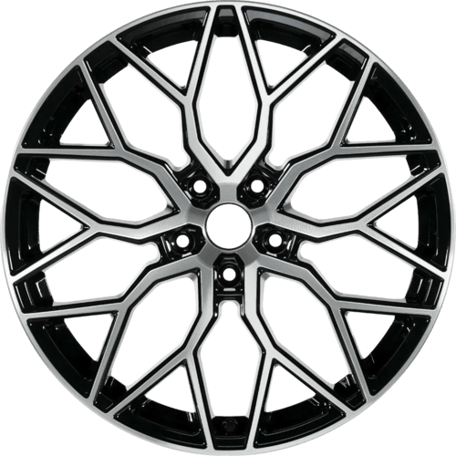 8.0X18" PCD 5X120 EMR Wheels EMR-A368-02 ET35 72.6 mm BLACK DIAMOND