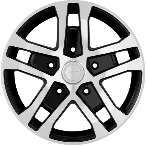 8.0X18" PCD 5X165 AGT Wheels 856-1 ET10 113.20 mm Black Polished Diamond