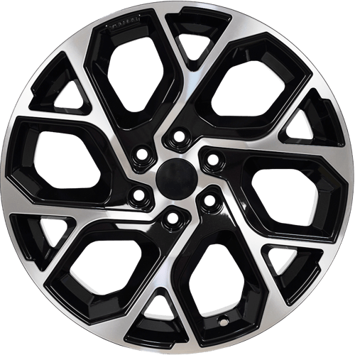 8.0X18" PCD6X120 AGT Wheels 18245 ET45 Silver Black Diamond 74.58 mm