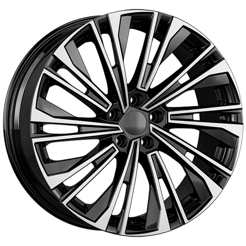 8.0X19" PCD 5X108 AGT Wheels 19284 ET48 60.10 mm Gloss Black Diamond